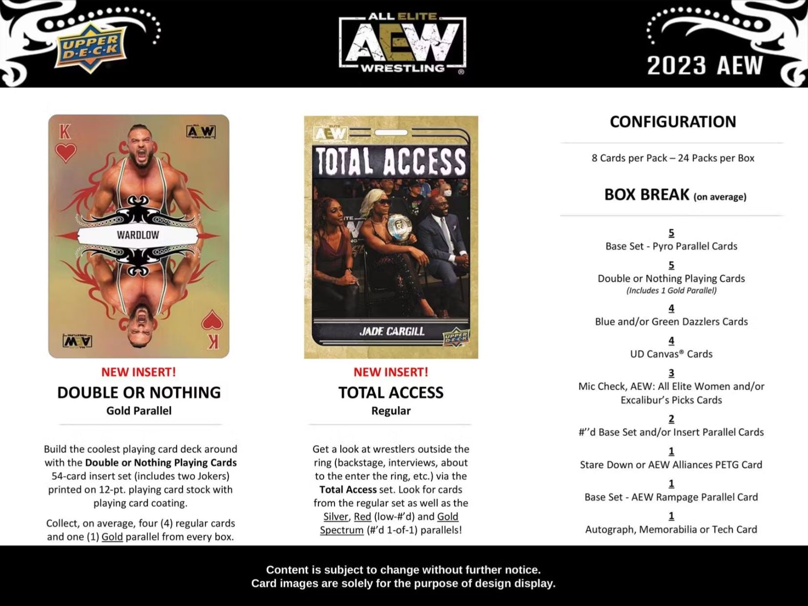 2023 Upper Deck All Elite Wrestling (AEW) - Sports Cards Norge