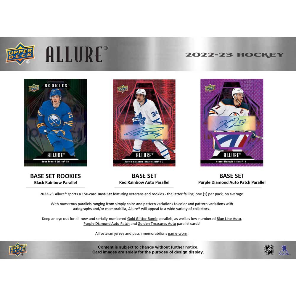 2022-23 Upper Deck NHL Allure Hobby - Sports Cards Norge