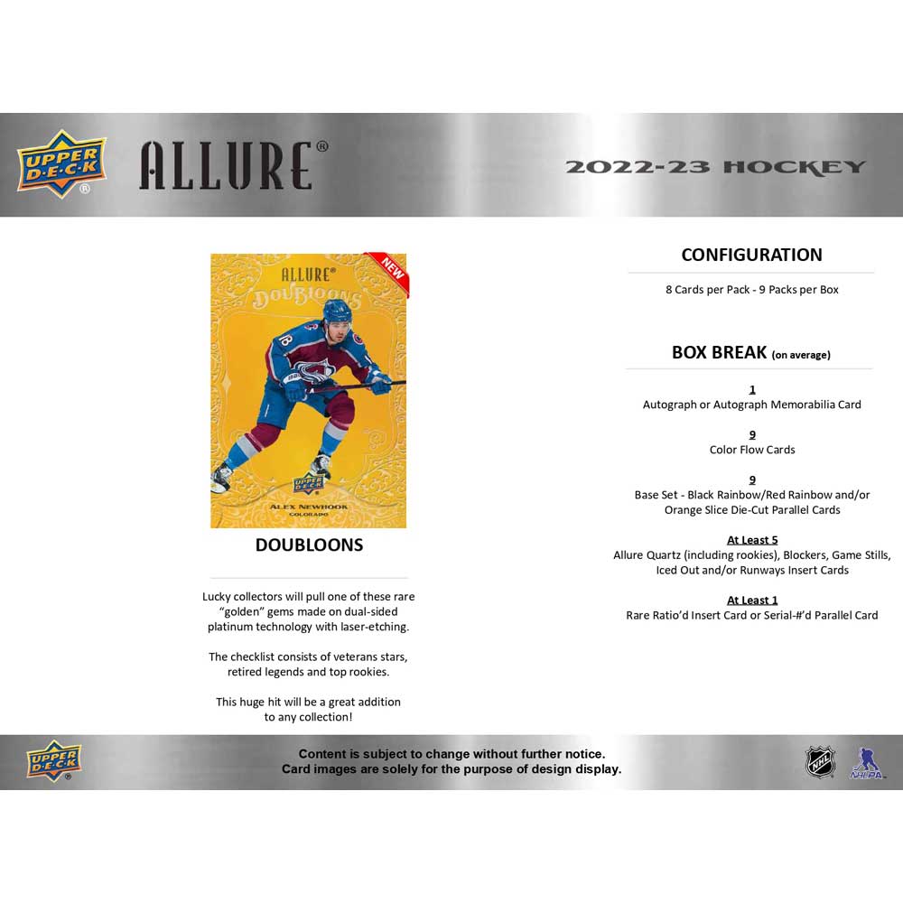 2022-23 Upper Deck NHL Allure Hobby - Sports Cards Norge