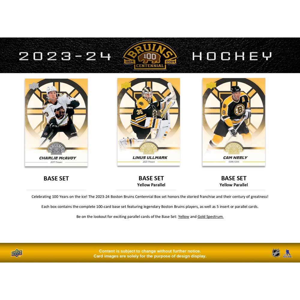 2023-24 Upper Deck Boston Bruins Centennial Box Set - Sports Cards Norge