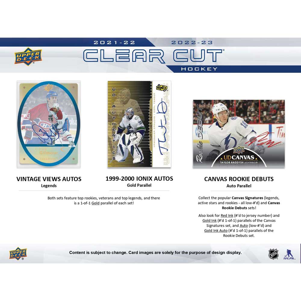 2022-23 Upper Deck NHL Clear Cut - Sports Cards Norge