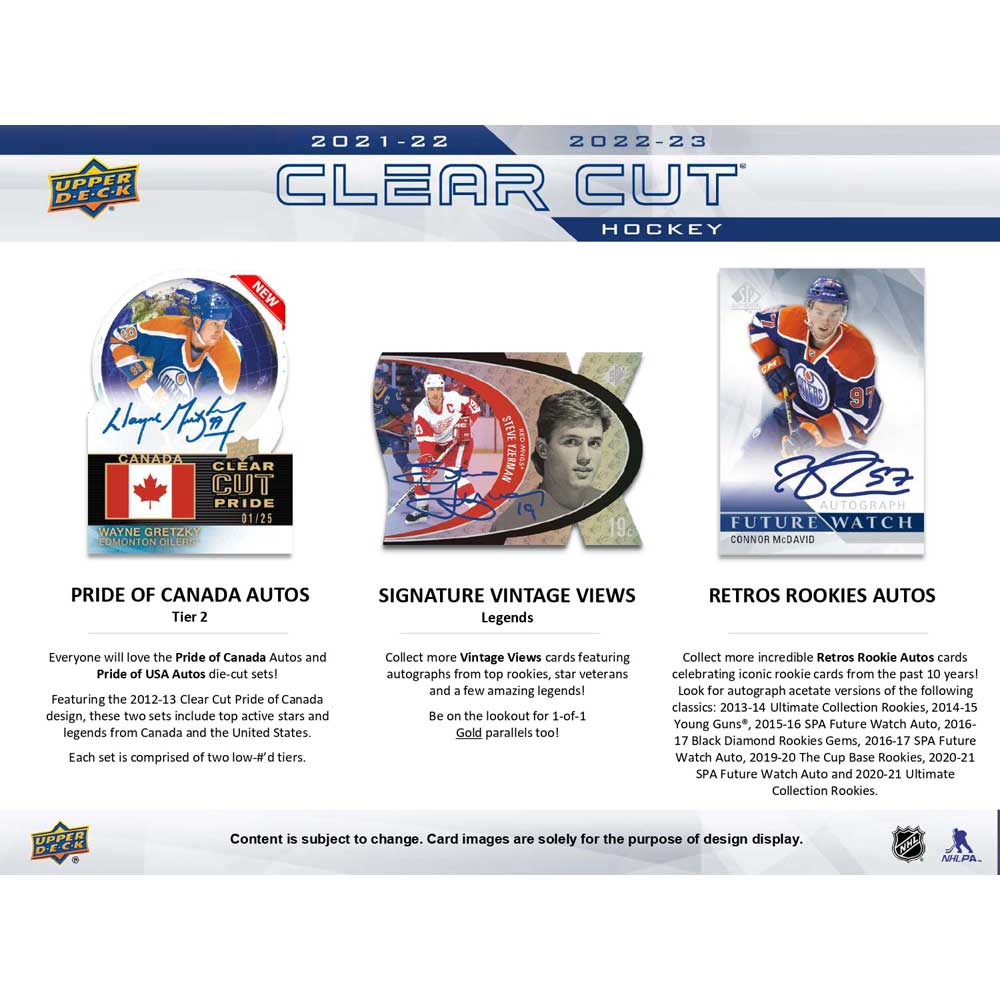 2022-23 Upper Deck NHL Clear Cut - Sports Cards Norge