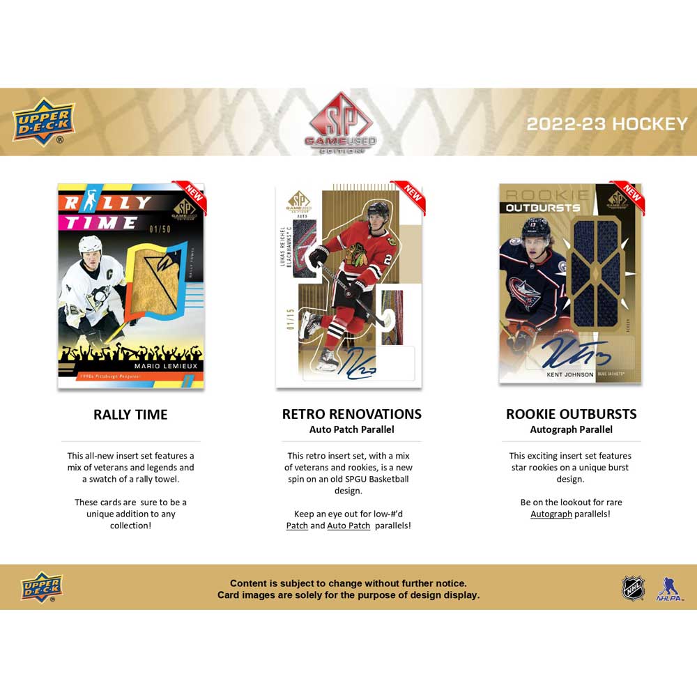 2022-23 Upper Deck NHL SP Game-Used Hobby Box - Sports Cards Norge