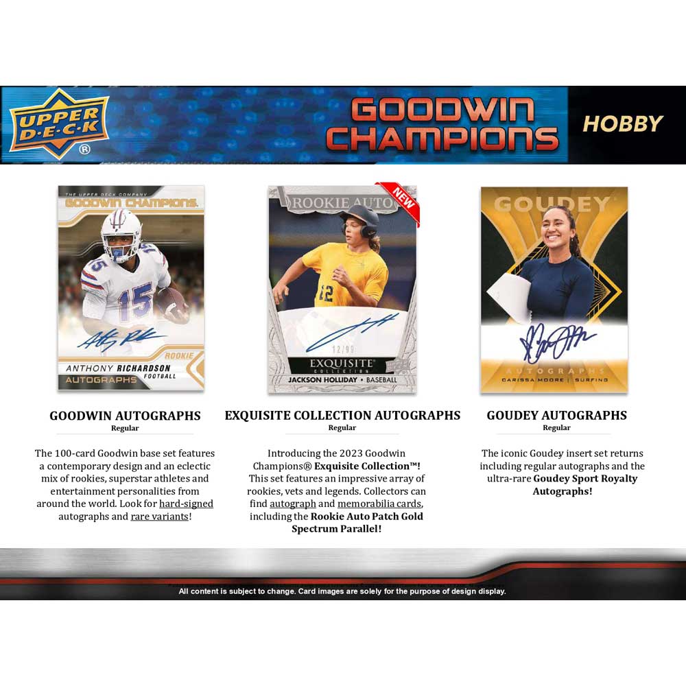 2023 Upper Deck Goodwin Champions Hobby - Sports Cards Norge
