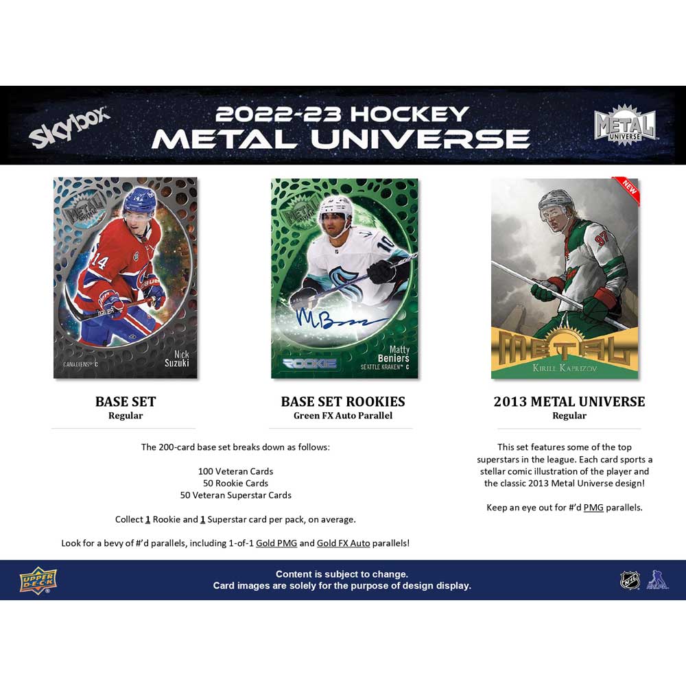 2022-23 Upper Deck NHL Skybox Metal Universe Hobby - Sports Cards Norge