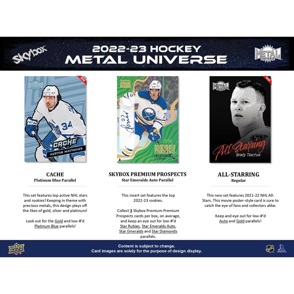 2022-23 Upper Deck NHL Skybox Metal Universe Hobby - Sports Cards Norge