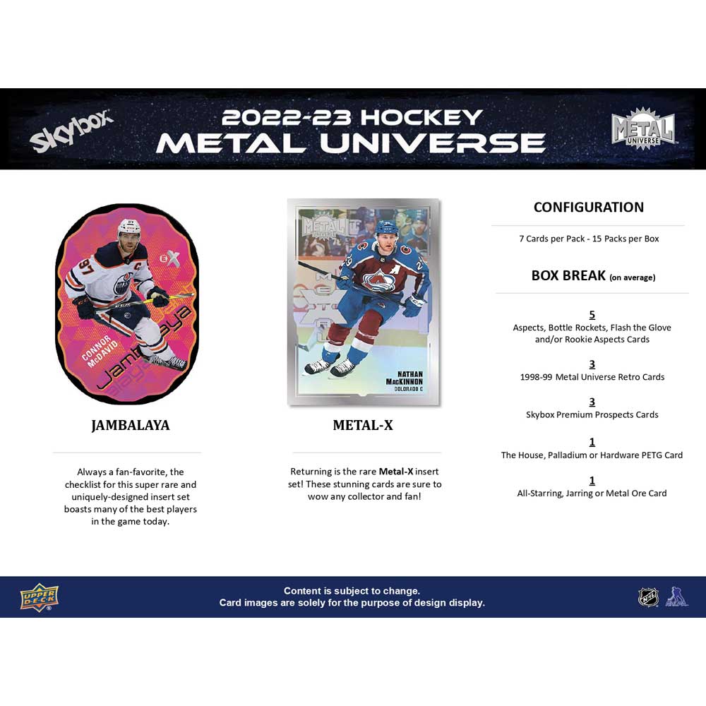 2022-23 Upper Deck NHL Skybox Metal Universe Hobby - Sports Cards Norge