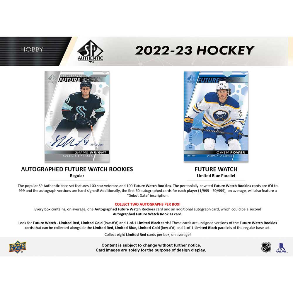 2022-23 Upper Deck NHL SP Authentic Hobby - Sports Cards Norge