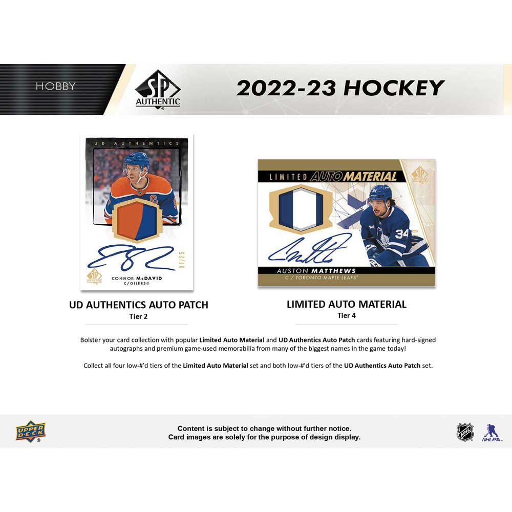 2022-23 Upper Deck NHL SP Authentic Hobby - Sports Cards Norge