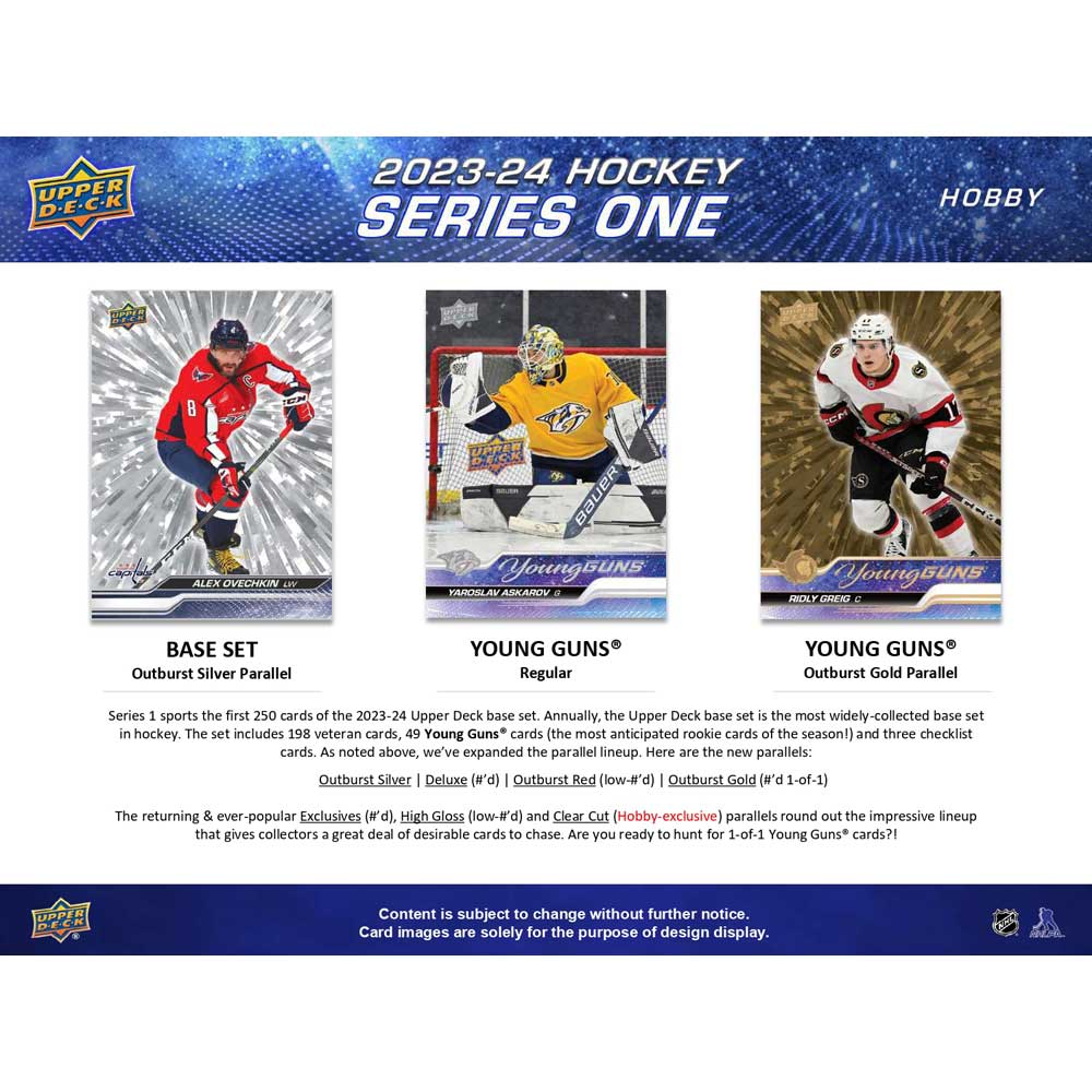 2023-24 Upper Deck NHL Series 1 Hobby - Sports Cards Norge