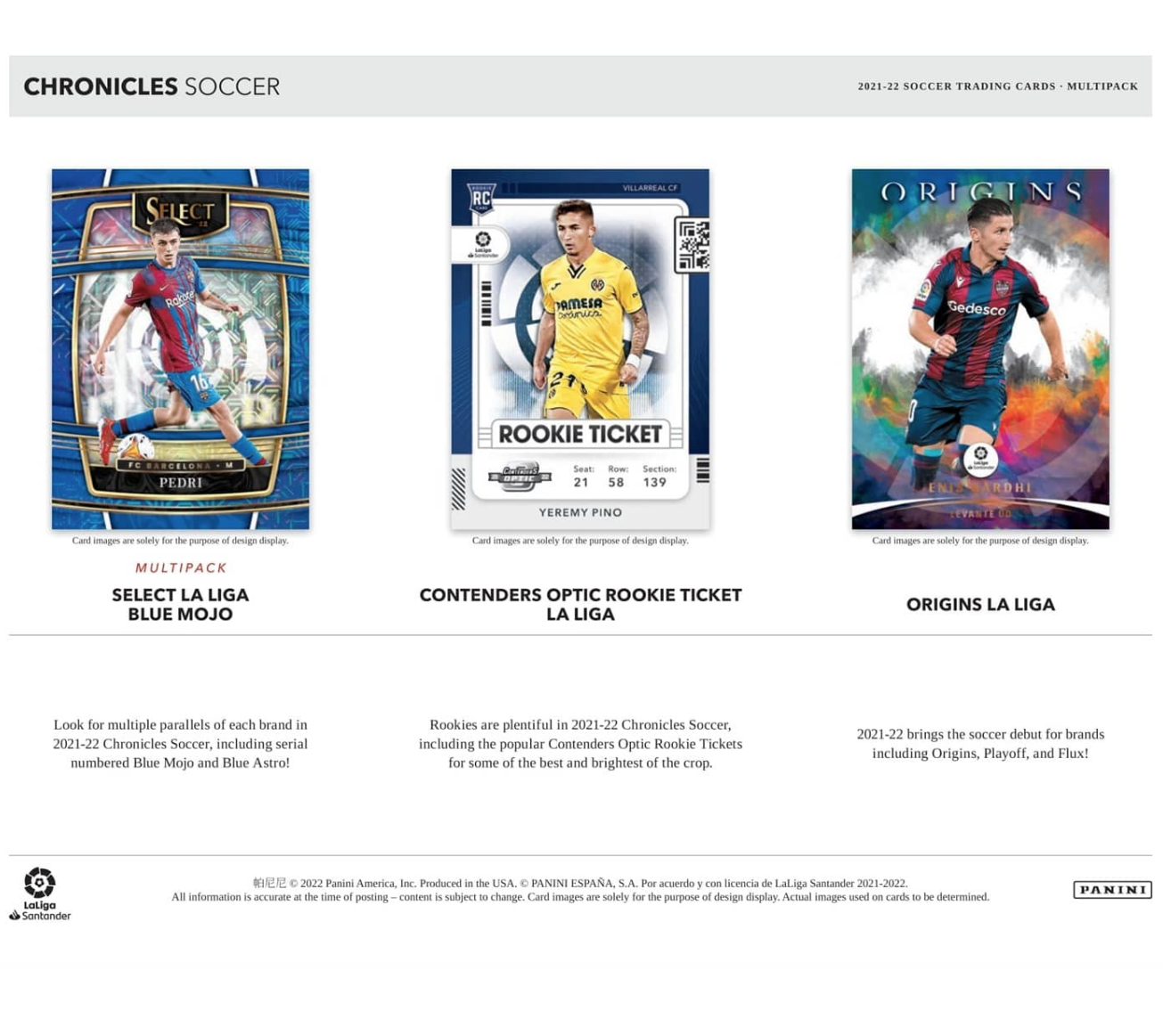 2021-22 Panini Chronicles Soccer Multi Pack - Sports Cards Norge