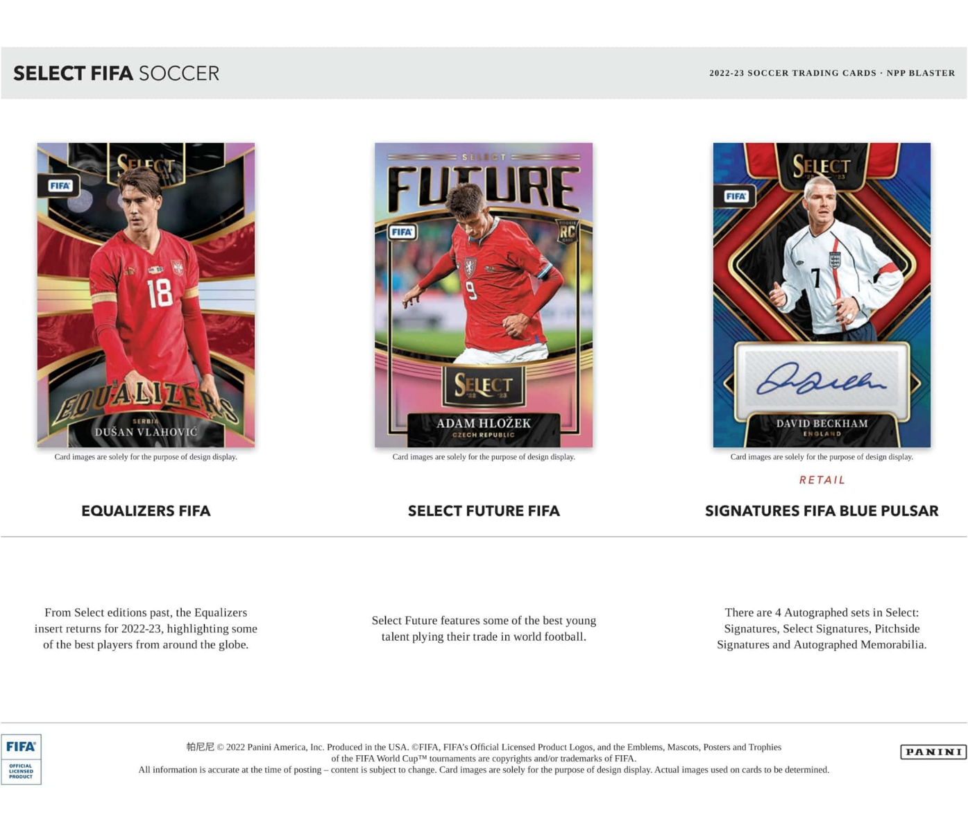 2022-23 Panini Select FIFA Soccer Blaster - Sports Cards Norge