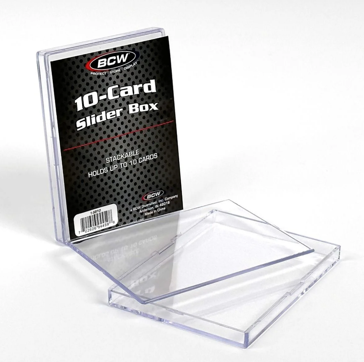 2-Piece 10 Count Clear Card Slider Box - Sports Cards Norge