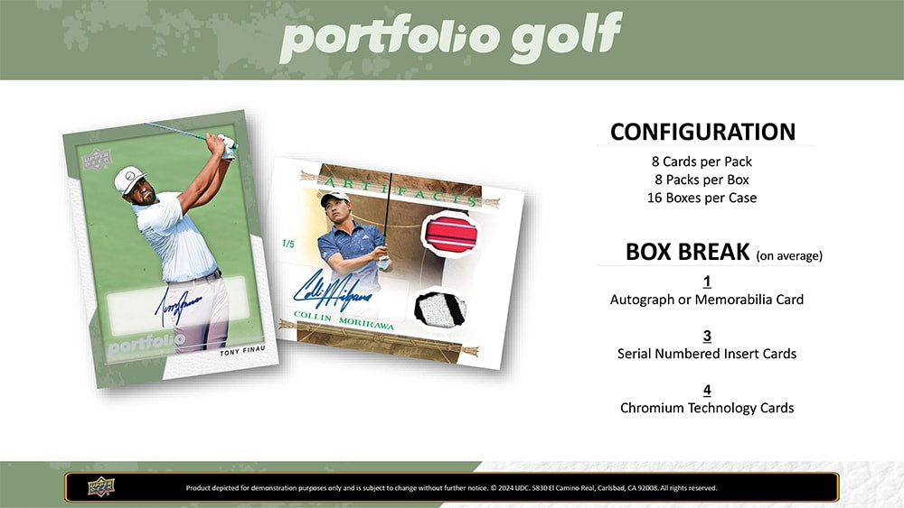 2024 Upper Deck Portfolio Golf Hobby - Sports Cards Norge