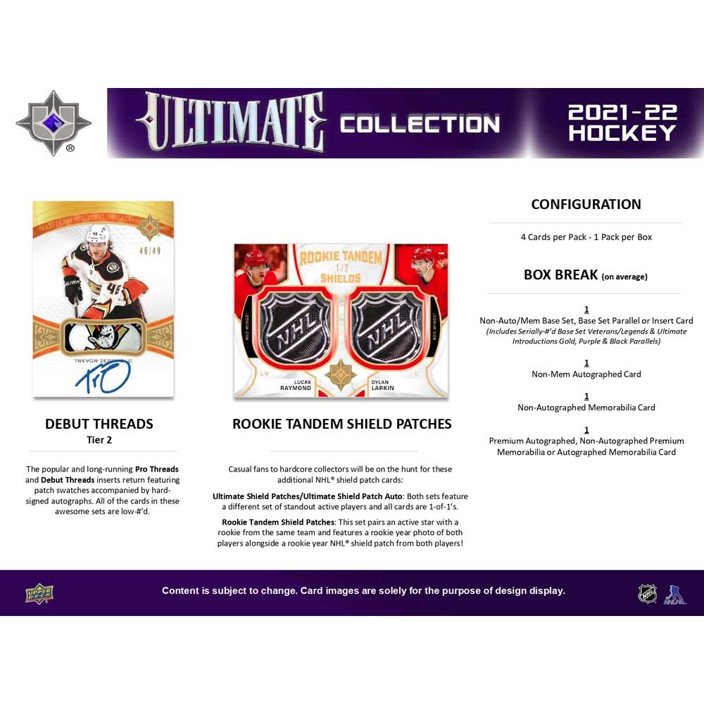 2021-22 Upper Deck NHL Ultimate Collection - Sports Cards Norge