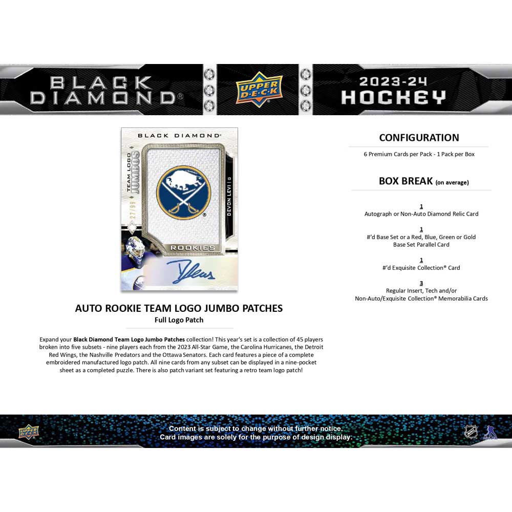 2023-24 Upper Deck NHL Black Diamond Hobby - Sports Cards Norge