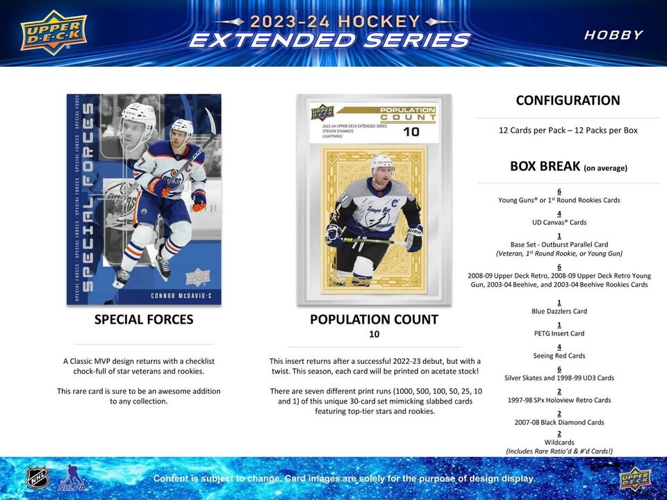 2023-24 Upper Deck NHL Extended Series Hobby - Sports Cards Norge