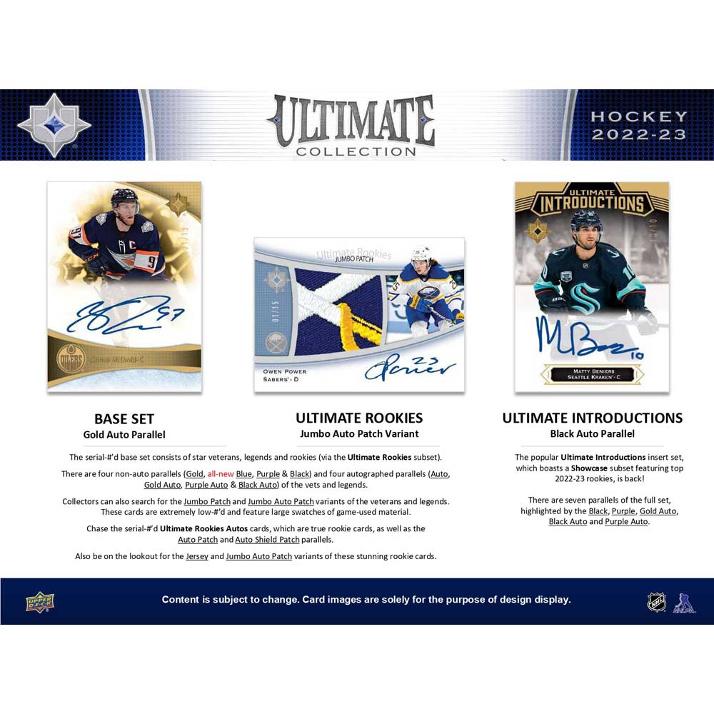 2022-23 Upper Deck NHL Ultimate Collection - Sports Cards Norge