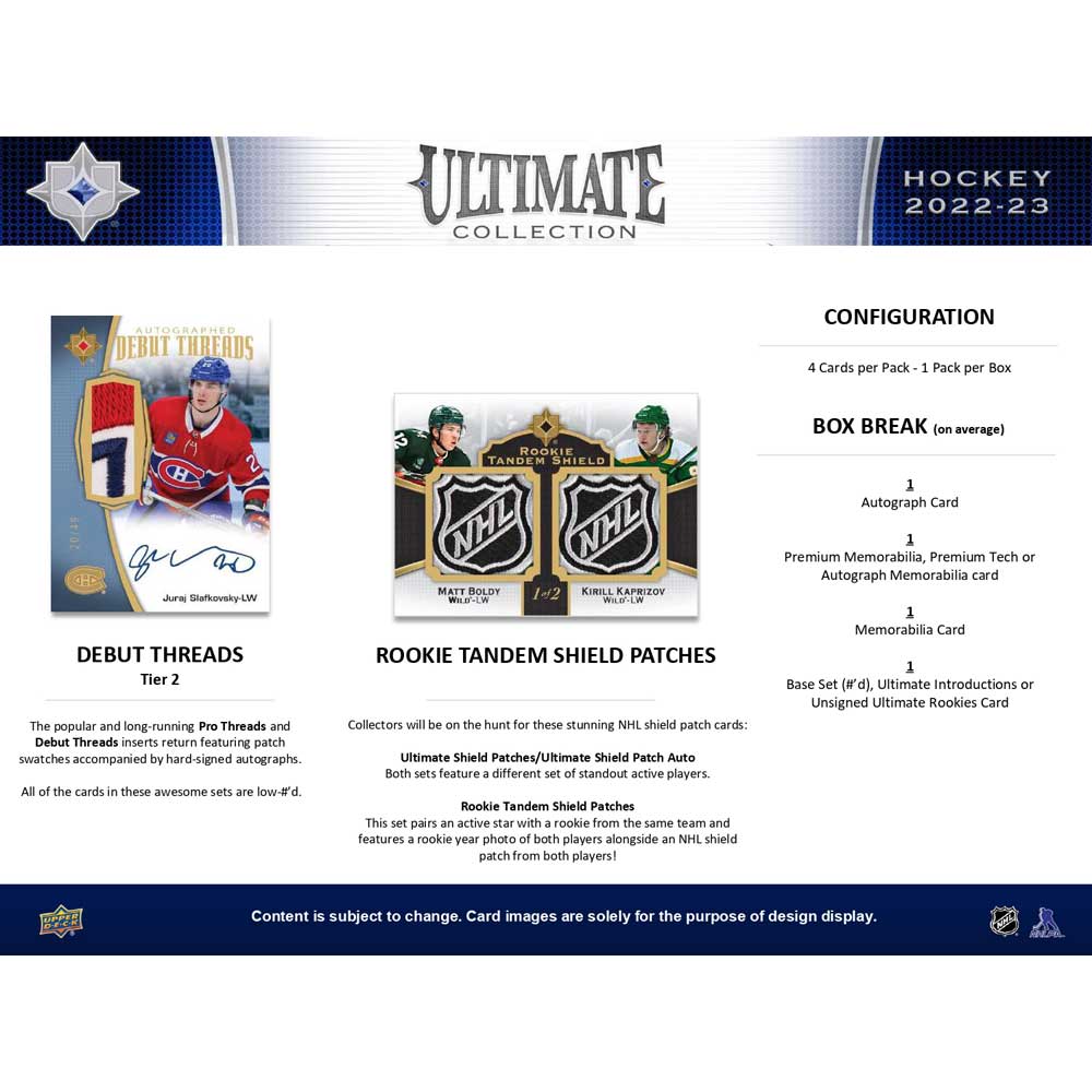 2022-23 Upper Deck NHL Ultimate Collection - Sports Cards Norge