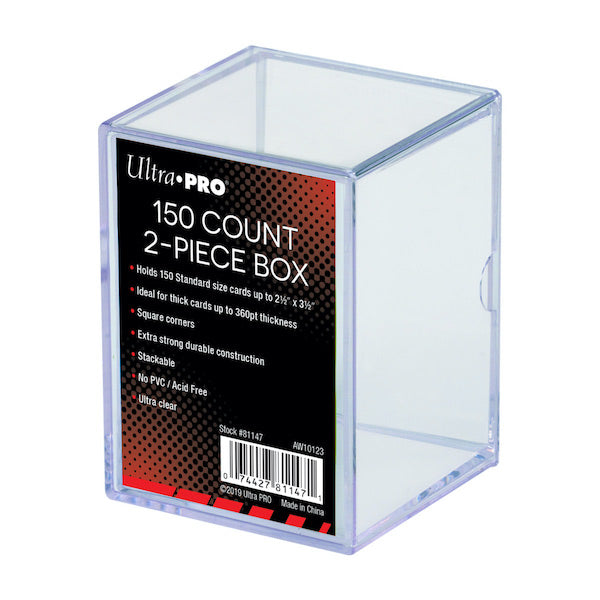 2-piece 150 Count Clear Card Storage Box - Sports Cards Norge