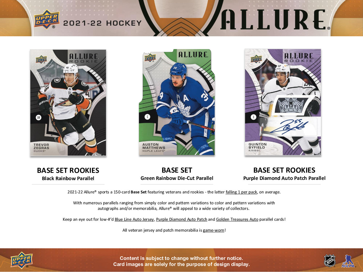 2021-22 Upper Deck NHL Allure Hobby - Sports Cards Norge