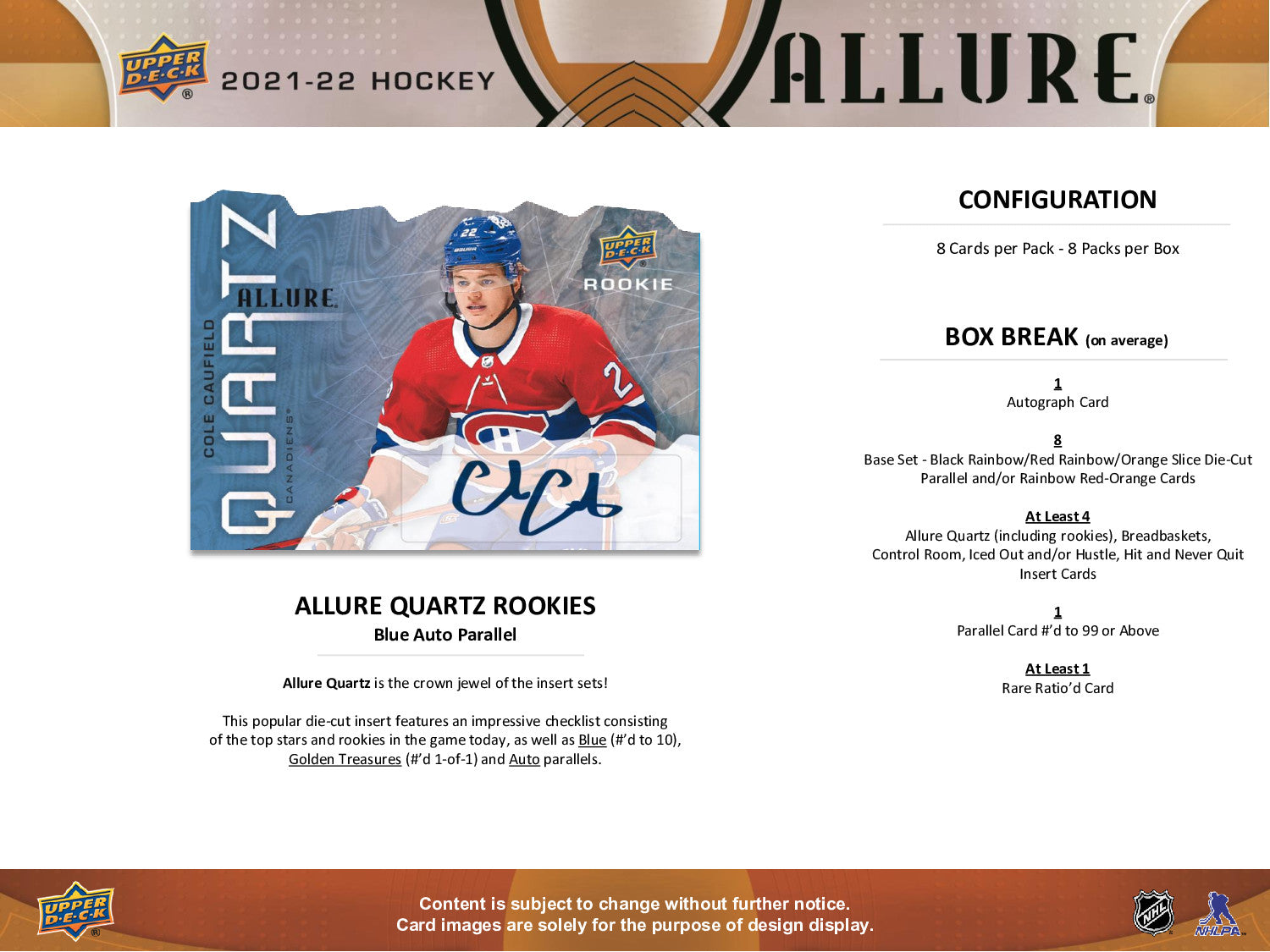 2021-22 Upper Deck NHL Allure Hobby - Sports Cards Norge