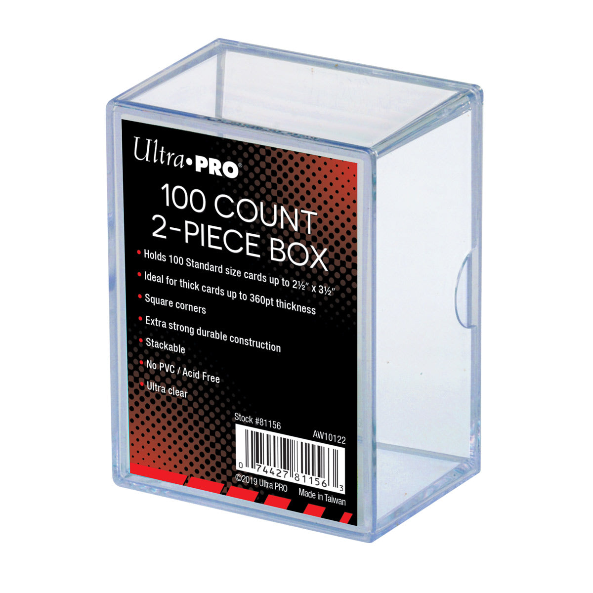 2-piece 100 Count Clear Card Storage Box - Sports Cards Norge