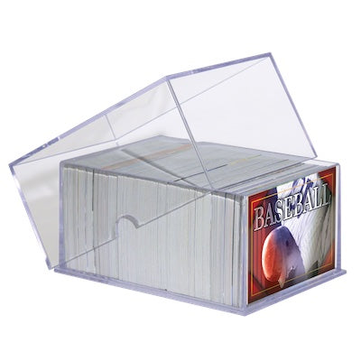 2-piece 250 Count Clear Card Storage Box - Sports Cards Norge