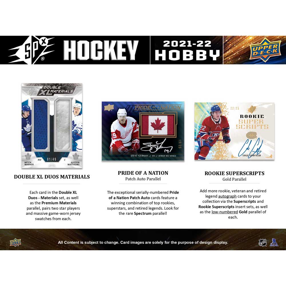 2021-22 Upper Deck NHL SPx Hobby - Sports Cards Norge