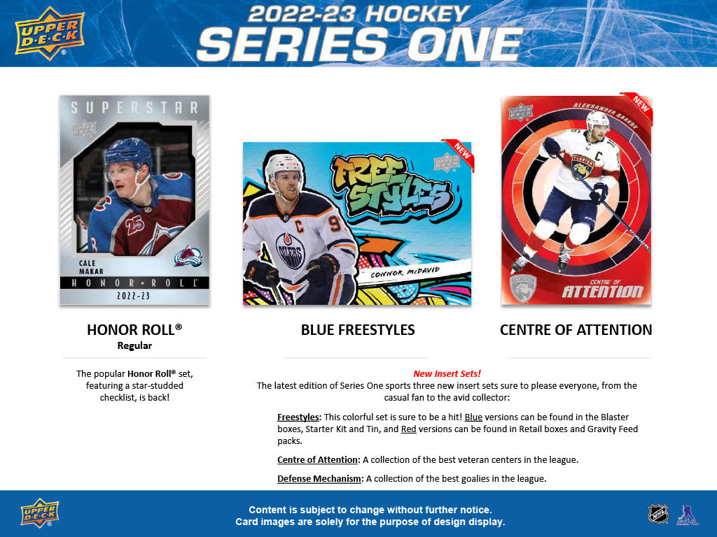 2022-23 Upper Deck NHL Series 1 Blaster Box - Sports Cards Norge