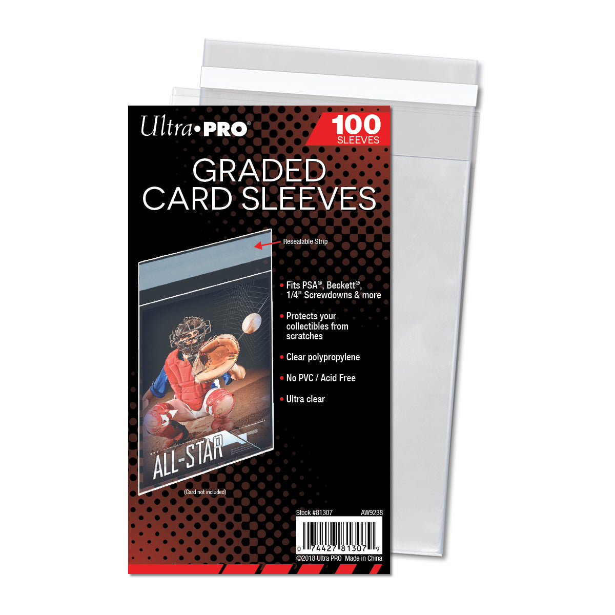 Ultra Pro Graded Card Sleeves Resealable - Sports Cards Norge